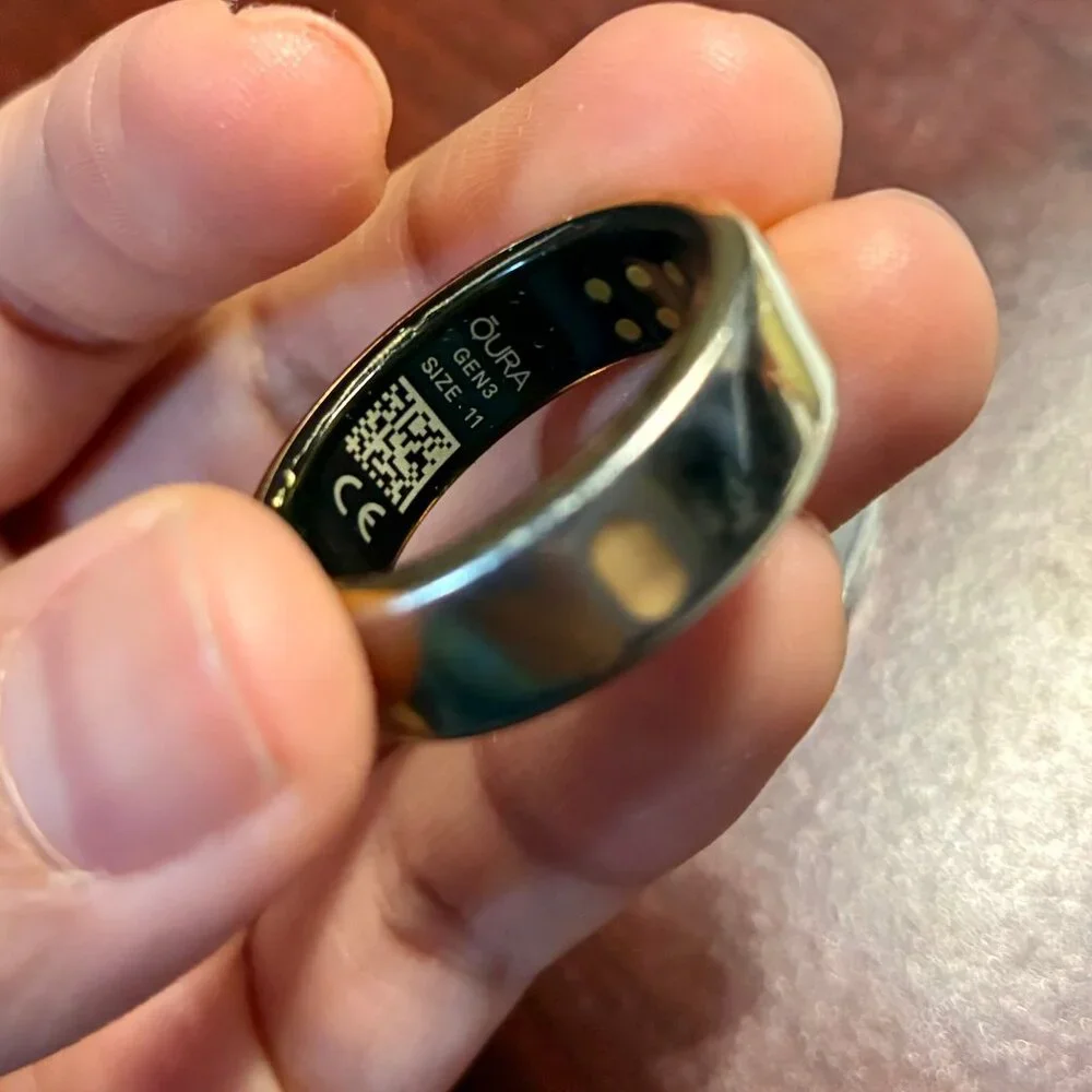 Oura Gen 3 Gold Tone Fitness Ring Size 11 - Picture 2 of 4